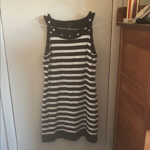Tommy Hilfiger Black and White Striped Mini Dress